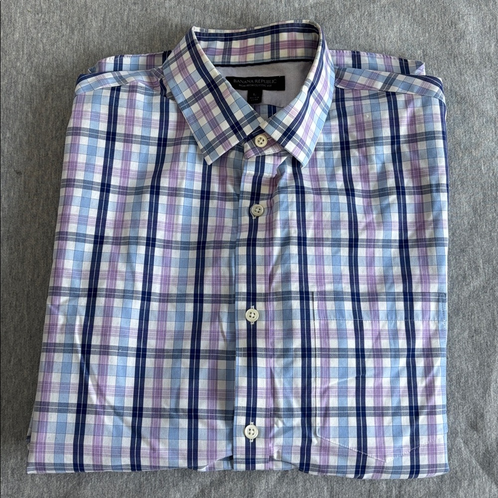 Ex Condition Men's Banana Republic Plaid Shirt Size L